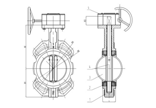 對(duì)夾式蝶閥尺寸、厚度