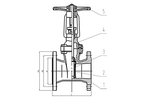 球墨鑄鐵閘閥結(jié)構(gòu)長(zhǎng)度