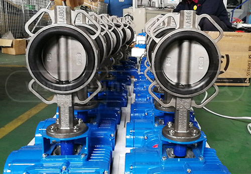 無(wú)錫某公司采購(gòu)般德不銹鋼電動(dòng)對(duì)夾蝶閥